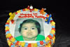 Order Ref: PI-070 Custom Photo Image and Sesame Street Birthday Themed Ice Cream Cake.